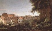 Jean Baptiste Camille  Corot View of the Colosseum from the Farnese Gardens (mk09) oil painting